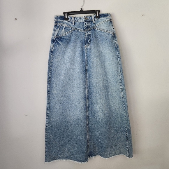 We The Free Blue Jean maxi skirt - Picture 1 of 8
